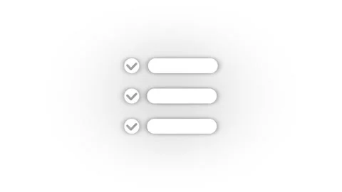 White to-do list icon with shadow isolated on white background. Stock Footage 203530924