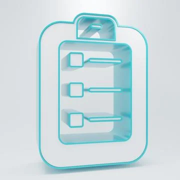 White To do list or planning icon isolated on grey background. Minimalism c.. Stock Illustration