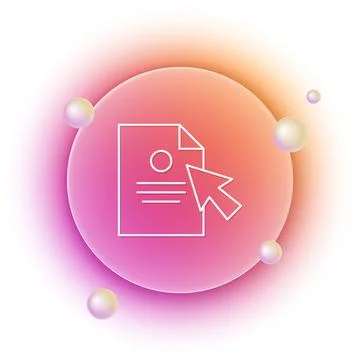 White Document and cursor icon isolated on white background. File icon. Che.. Stock Illustration
