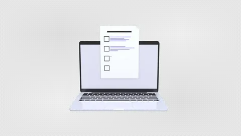 White document paper with a list of x marks indicating errors or incorrect .. Stock Footage 303143349