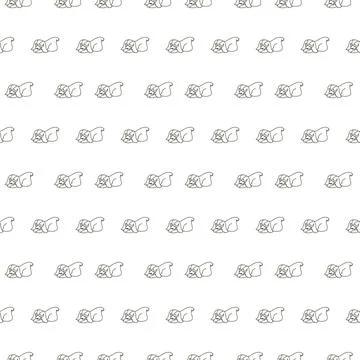 White dog pattern Stock Illustration