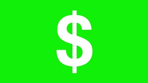 White dollar green Video stock 255729616