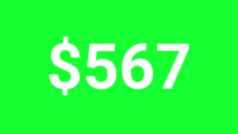 White dollar number counter animation with dollar symbol isolated on green .. Stock Footage 340799257