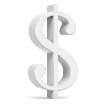 White dollar sign Stock Illustration