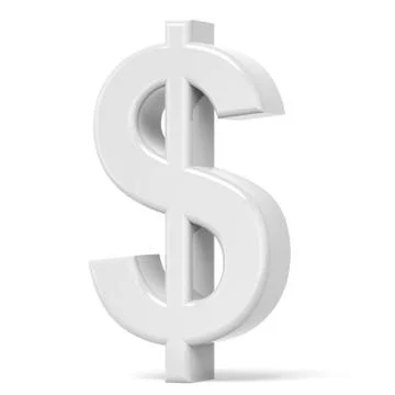 White dollar sign Stock Illustration