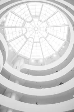 A white dome in the ceiling of a modern building. Stock Photos