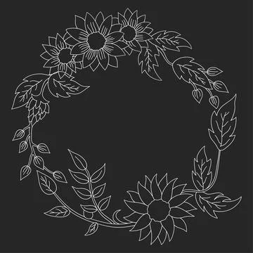 White doodle frame borders Stock-Illustration