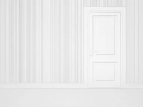 White Door Backdrop Illustrazione stock