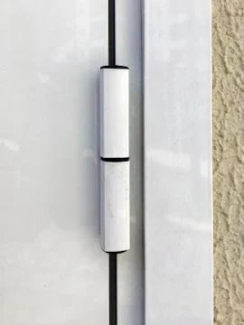 White door hinge Stock Photos