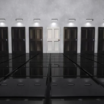 White door Stock-Illustration