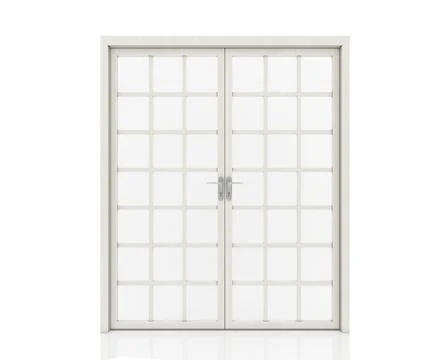 White door isolated Stock Illustration