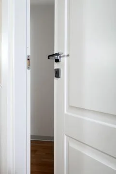White door open Stock Photos