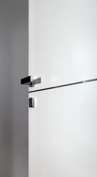 White door open Foto stock