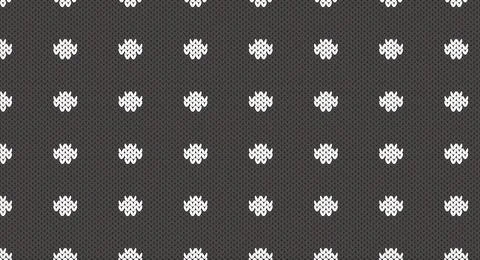 White dot on grey knitted design, Festive Sweater Design. Seamless Knitted .. Stock Illustration