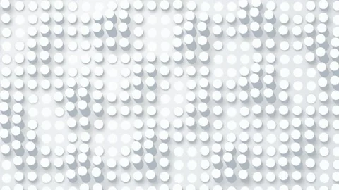White dot grid rising and falling with two interfering ripple waves Vídeos de archivo 348268122
