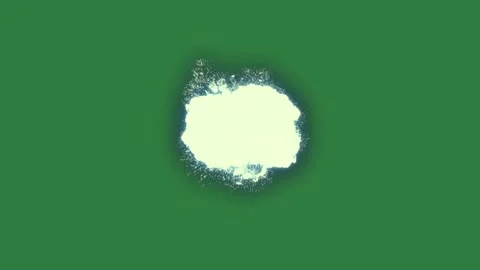 White dot on it and cloud explosion background blue in the center of smoke Video stock 336855650