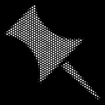 White Dot Pin Icon 스톡 일러스트