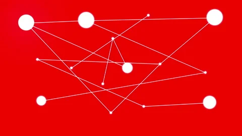 White dot on red background,best animation in 4k. Stock Footage 203753624