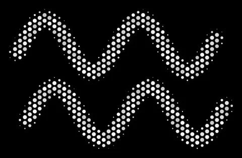 White Dot Sinusoid Waves Icon Stockillustratie