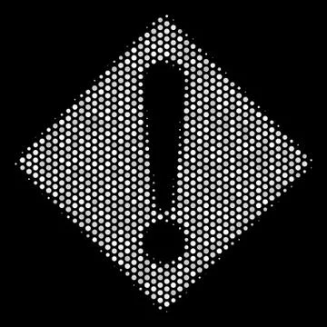White Dot Warning Icon Stockillustratie