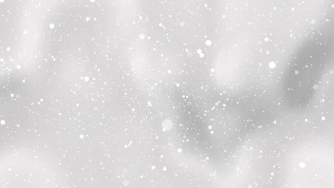 White dots and blurry grey background depict falling snow Stock Footage 295834407