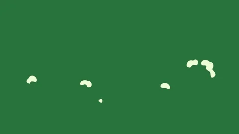 White dots and circles spots isolated on green screen background Stock Footage 336955510