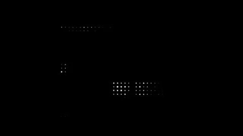 White dots block on black background. Digital glitch noise. Halftone texture Stock Footage 331453455