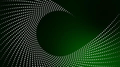 White dots on a circle on a green background Stock Illustration