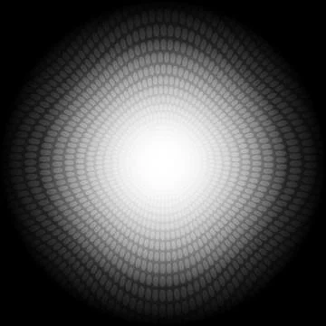 White dots circle wave pattern on black background for abstract background .. Illustrazione stock