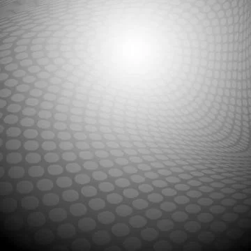 White dots circle wave pattern on black background for abstract background .. Stock Illustration