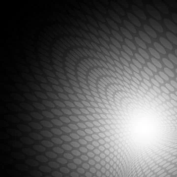 White dots circle wave pattern on black background for abstract background .. Stock Illustration