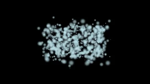White dots drift across a black background Video stock 328219241
