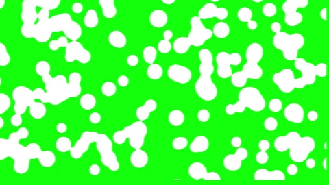 White Dots Expanding on Neon Green Background Abstract Motion Pattern Video stock 340446402