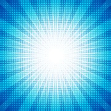 White dots halftone with blue abstract star burst abstract background concept イラスト素材