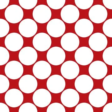 White dots on a red background. Seamless pattern for fabric, for use in gra.. Illustrazione stock