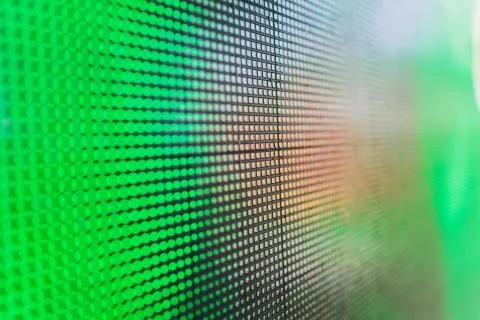 White dotted bright colored LED smd screen - close up background. Stock Photos