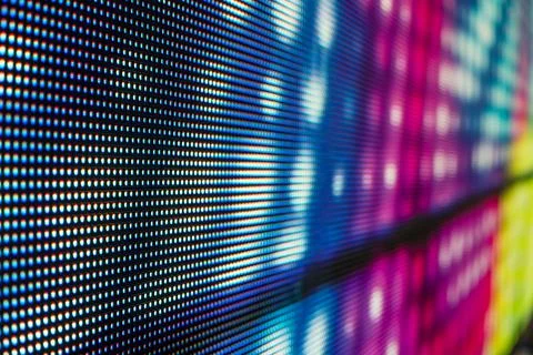White dotted bright colored LED smd screen Stock Photos