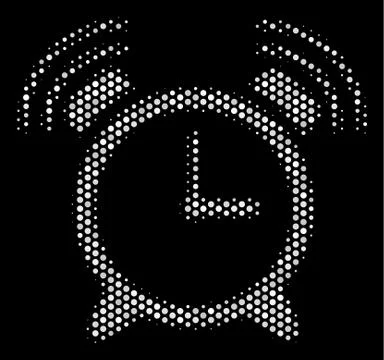 White Dotted Buzzer Icon Stock Illustration