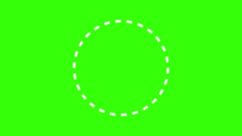  White dotted circle ring animation on green screen, loading indicator loop over Stock Footage 341603424