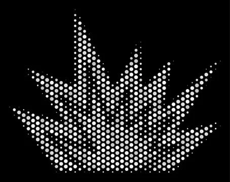 White Dotted Explosion Boom Icon Stock Illustration