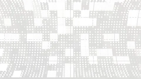 White Dotted Grid and Square Pattern Background Loop. Stock Footage 286434524