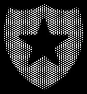 White Dotted Guard Icon 스톡 일러스트