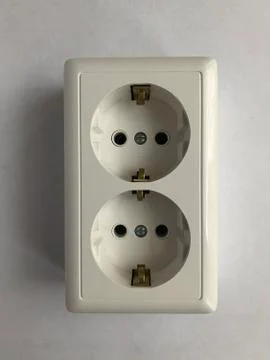 White double socket Stock Photos