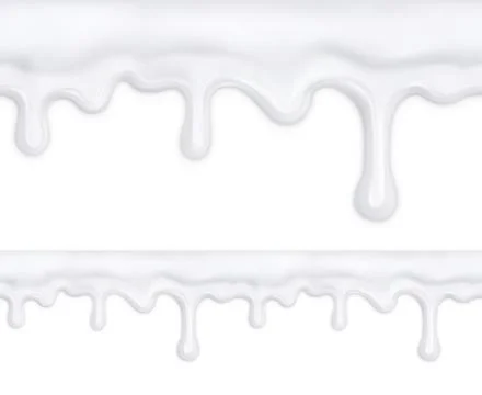 White doughnut glaze, vector seamless pattern mesh Stock Illustration