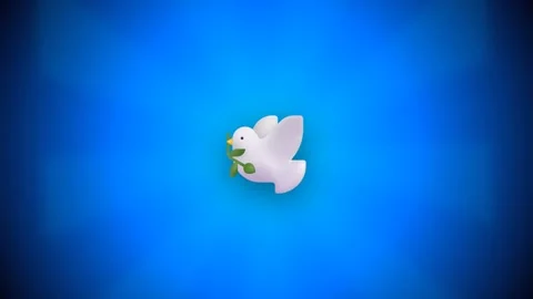 White dove carrying an olive branch floating Stock Footage 345373301