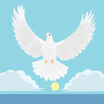 White Dove illustration EPS Vector Stock Illustration