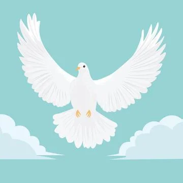 White Dove illustration EPS Vector Stock Illustration