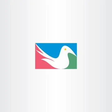 White dove logo vector icon design Illustrazione stock