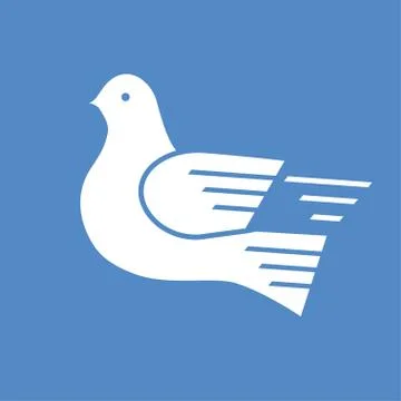 White dove postal service Stock Illustration