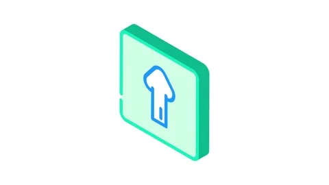 White up down stairway arrow emergency isometric icon animation Stock Footage 327291756